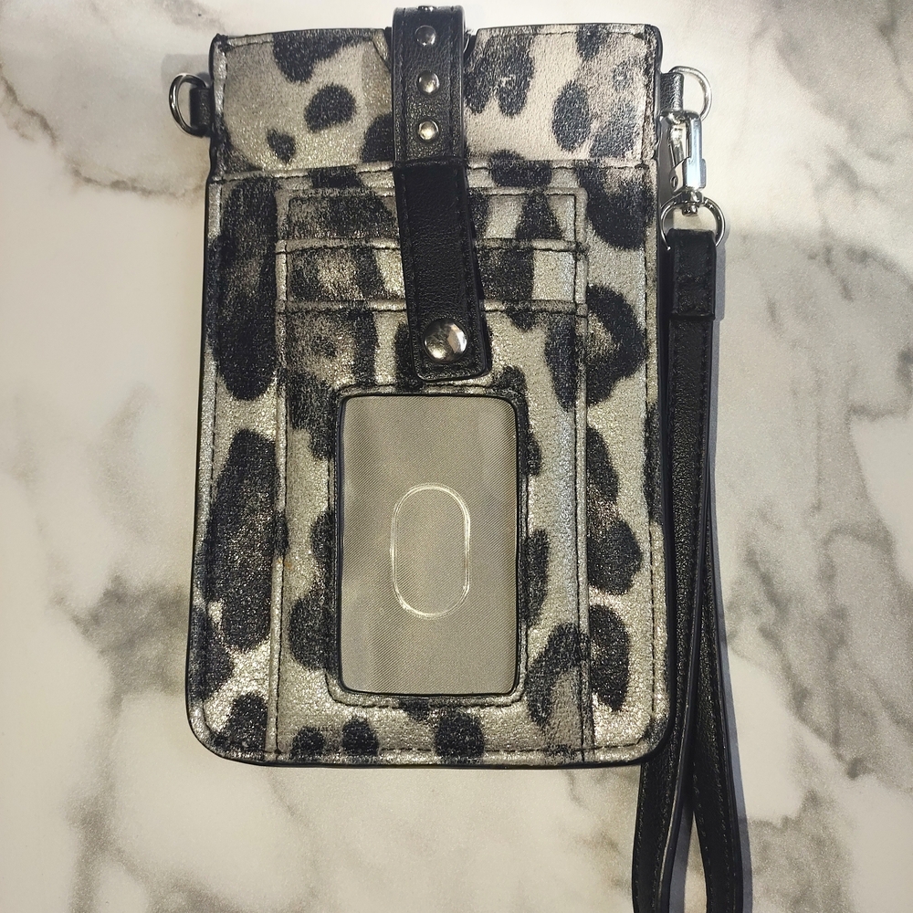 Leopard Print Wristlet with Card Holder